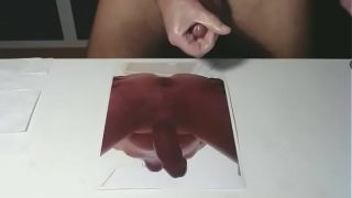 nudelutz gives cum tribute to a guy